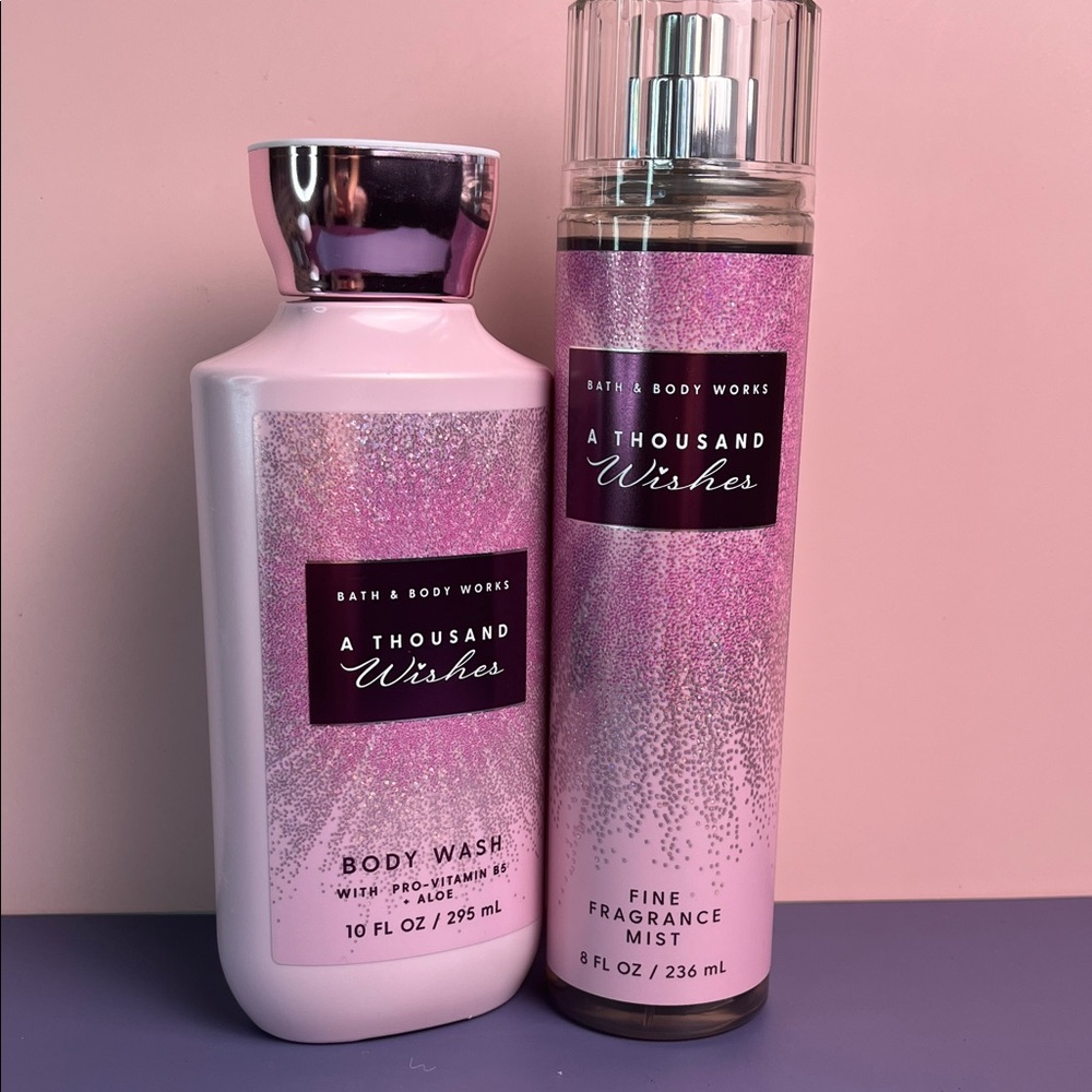 Bath & Body Works A Thousand Wishes Body Wash & Mist - Pink